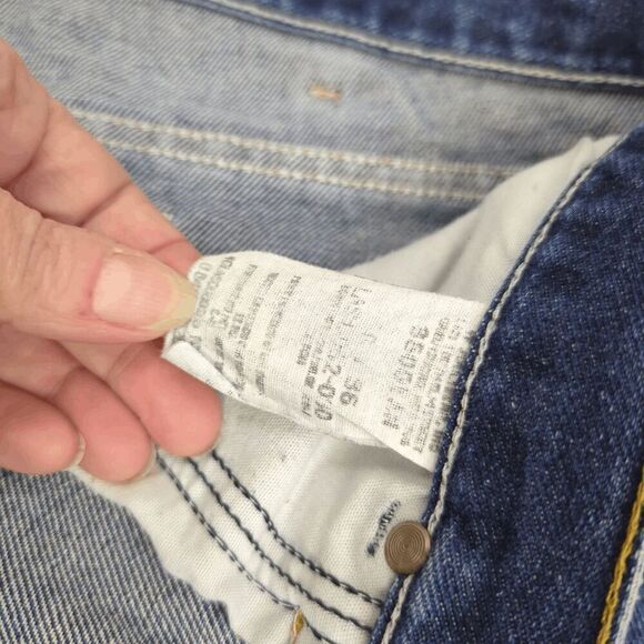 Vintage Wrangler Ruggedwear Men's Size 34x36 Blue Classic Straight Leg Jeans - Picture 6 of 9